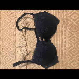 Navy blue lace aerie bra